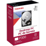 HDD Desktop TOSHIBA 6TB P300 SMR, 3.5'', 128MB, 5400 RPM, SATA, retail pack