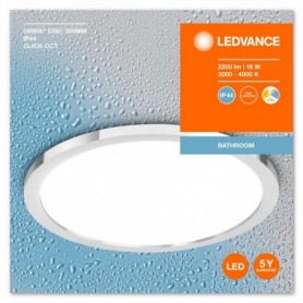 Plafoniera LED pentru baie Ledvance Orbis Disc Crom, 18W, 2200 lm, lumina alba (3000-4000K), IP44, Ø300x47mm, aluminiu/metal, Ar