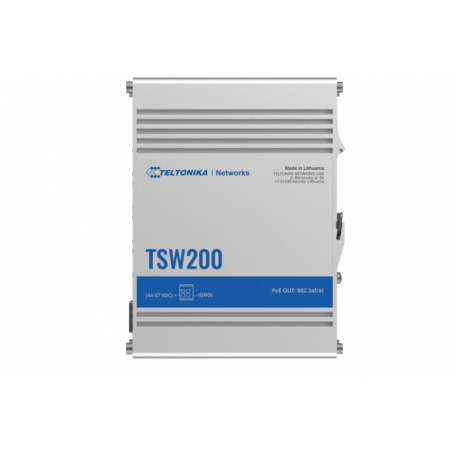 TELTONIKA INDUSTRIAL 8Port Unmanaged POE TSW200, Interfata: 8 x ETH ports, 10/100/1000 Mbps, supports auto MDI/MDIX crossover, 2