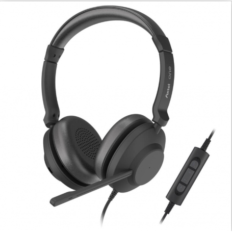 HEADSET AXTEL ONE STEREO HD AXH-ONE , Corded, Headset Conectivity USB-A, USB-C /  with STEREO HD . Speakert Size has 40 mm / Pas