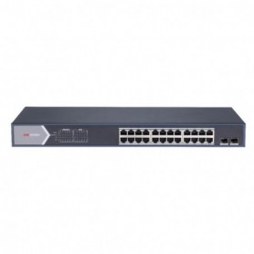 Switch 24 porturi Gigabit Hikvision DS-3E1526P-SI, L2, Smart Managed, 24 × gigabit PoE ports si 2 × gigabit fiber optical ports,