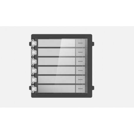 Modul de extensie videinterfon cu sase butoane de apelare Hikvision DS- KD-KK/S montaj aplicat sau ingropat (acesoriile de monta