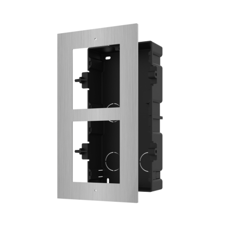 Panou frontal pentru 2 module de videointerfon modular Hikvision DS-KD- ACF2/S permite conectarea a 2 module de interfon modular