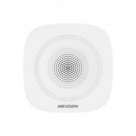 Sirena interior wireless AX PRO Hikvision DS-PS1-I-WE(Red Indicator) 868MHz two-way Tri-X wireless technology, distanta comunica