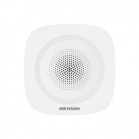 Sirena interior wireless AX PRO Hikvision DS-PS1-I-WE(Red Indicator) 868MHz two-way Tri-X wireless technology, distanta comunica