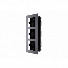 Panou frontal pentru 3 module videointerfon modular Hikvision DS-KD-ACF3 permite conectarea a 3 module de videointerfon modular 