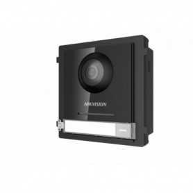 Panou videointerfon modular de exterior Hikvision DS-KD8003-IME1/EU 1 xbuton apelare, camera video wide angle 180° Fish eye 2MP 