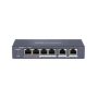 Switch Hikvision DS-3E0106P-E-M, Switching capacity 1.6 Gbps, 4 x 10/100Mbps PoE ports, and and 2 × 10/100Mbps RJ45 ports, MAC a