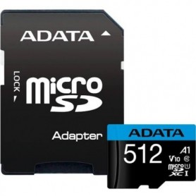 MicroSD ADATA 512GB citire 100 MB/s, scriere 25 MB/s, clasa de viteza 10