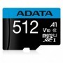 MicroSD ADATA 512GB citire 100 MB/s, scriere 25 MB/s, clasa de viteza 10