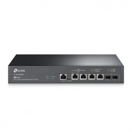 TP-Link JetStream 6-Port 10GE L2+ Managed Switch with 4-Port PoE++ TL- SX3206HPP, Interfata: 4× 100/1000/2500/5000/10000 Mbps, 2