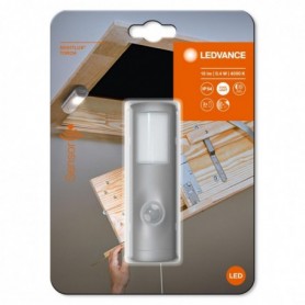 Mini lanterna LED Ledvance NIGHTLUX Torch cu senzor de miscare si lumina, 0.4W, 10 lm, lumina neutra (4000K), IP54, 3xAAA, Gri