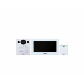 KIT Video Interfon Dahua DHI-KTX01(S Monitor de interior hibrid Wi-Fi cu 2 fire: Ecran tactil capacitiv TFT de 7 inchi,  comunic