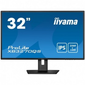 IIYAMA 32" IPS-panel, 2560x1440, 250cd/m², 4ms, 15cm Height Adj. Stand, Speakers, DisplayPort, HDMI, DVI