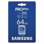 Card de Memorie SDXC Samsung, PRO Plus, 64GB, MB-SD256S/EU, Clasa U1, V10, pana la 120MB/S