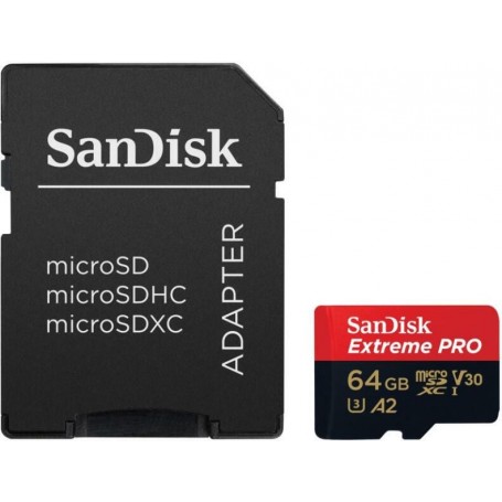 Card de Memorie MicroSDXC  SanDisk Extreme PLUS, 64GB, Clasa 10, R/W speed: up to 100MB/s/ 90MB/s, include adaptor SD (pentru te