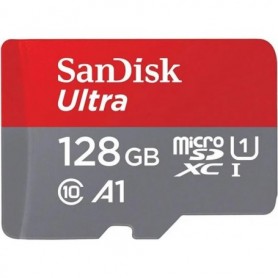 Micro Secure Digital Card SanDisk Ultra, 128GB, Clasa 10, R/W speed: up to 100MB/s/, 90MB/s, include adaptor SD (pentru telefon)