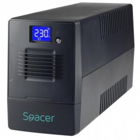 UPS Spacer Line Int. cu management, LCD, 1000VA/  600W, AVR, 4 x socket Schuko, display LCD, 2 x baterie 12V/7Ah, conector USB, 