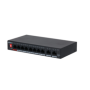 Dahua switch 8 porturi Gigabit PFS3010-8GT-96 V2, Unmanaged, Interfata: 8 x 10/100/1000, 2 x Uplink, Standarde retea: IEEE 802.3