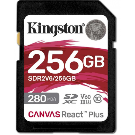 Card memorie KINGSTON SDXC Canvas React Plus Class 10 UHS-II 256GB