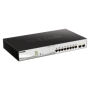 D-Link Switch 10 porturi POE smart maaged DGS-1210-10MP, Interfata: 8 x 10/100/1000Mbps, 2 x100/1000 SFP, Capacitate switch: 20 