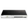D-Link Switch 10 porturi POE smart maaged DGS-1210-10MP, Interfata: 8 x 10/100/1000Mbps, 2 x100/1000 SFP, Capacitate switch: 20 