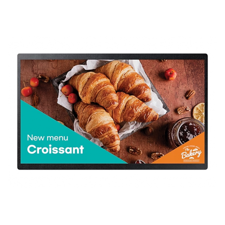 Monitor signage SAMSUNG QB24C, 24", 250nit, 16/7, FHD, 14ms, contrast static 1000:1, mătuire 25%, Tizen 7.0, MagicINFO, stocare 