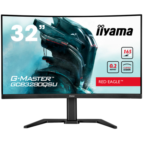 IIYAMA 32" ETE VA-panel Curved Gaming 1500R, G-Master Red Eagle, FreeSync, 2560x1440@144Hz, 350cd/m², 1x DisplayPort, 2xHDMI, 0,