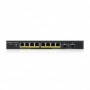 Switch Zyxel GS1900-10HP v2, 8-port GbE L2 PoE Smart Switch + 2 SFP slots, 802.3at, desktop, fanless, 70 Watt