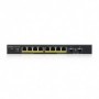 Switch Zyxel GS1900-10HP v2, 8-port GbE L2 PoE Smart Switch + 2 SFP slots, 802.3at, desktop, fanless, 70 Watt