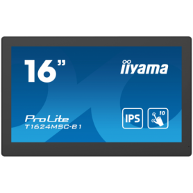 IIYAMA Monitor LED T1624MSC-B1 15.6” Full HD PCAP 10pt touchscreen monitor with IPS panel technology, integrated media player an