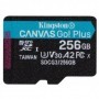 Card de Memorie MicroSDXC Kingston Canvas GO Plus 256GB, Class 10 - UHS I, U3, V30, A2