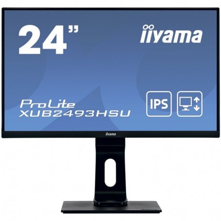 IIYAMA Monitor LED XUB2493HSU-B6 24” IPS  1920 x 1080 @100Hz 16:9 250 cd/m² 1000:1 1ms HDMI DP USB HUB HAS+PIVOT