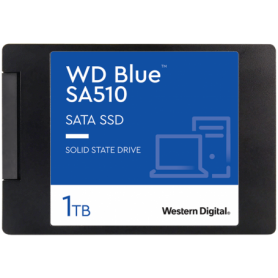 SSD WD Blue SA510 1TB SATA, 2.5", 7mm, Read/Write: 560/520 MBps, IOPS 90K/82K, TBW: 400