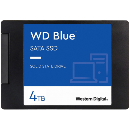 SSD WD Blue SA510 4TB SATA, 2.5", 7mm, Read/Write: 560/520 MBps, IOPS 87K/83K, TBW: 600