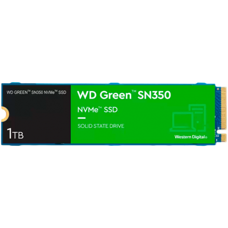 SSD WD Green SN350 1TB M.2 2280 PCIe Gen3 x4 NVMe QLC, Read/Write: 3200/2500 MBps, IOPS 300K/400K, TBW: 100