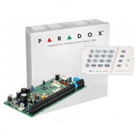 Centrala Paradox SP6000+ 8 zone pe placa (16 cu dublare zona ATZ)2 PGM pe placa, extensibile la 16 (dintre care oricare poate fi