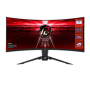 Monitor Gaming Asrock curbat PG34WQ15R2B, diagonala: 34", Aspect: 21:9, anti-glare, Rezolutie: 3440 x 1440, Refresh rate: 165Hz,