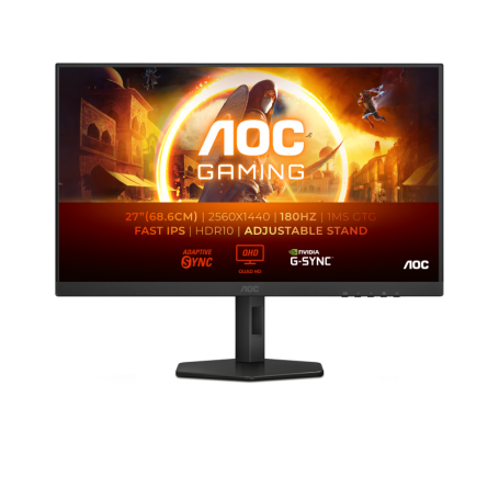 Monitor AOC 27" Q27G4XF, Diagonal (inch): 27, Diagonal (cm): 69, Aspect ratio: 16:9, Panel: IPS, Resolution: 2560x1440, Refresh 