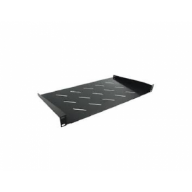 Polita fixa pentru rack-uri 19", inaltime 2U, adancime utila 350mm, neagra, sustine 30kg