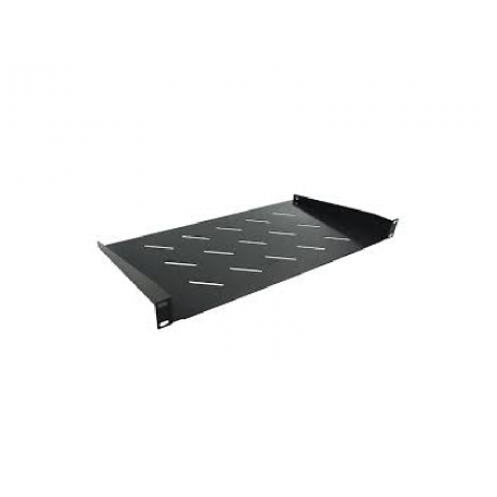 Polita fixa pentru rack-uri 19", inaltime 2U, adancime utila 350mm, neagra, sustine 30kg