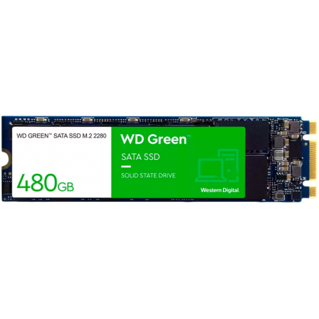 SSD WD Green 480GB SATA, M.2 2280, Read: 545 MBps