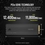 SSD CORSAIR MP700 PRO 2TB Air Cooler PCIe Gen5 x4 NVMe 2.0 M.2