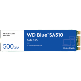 SSD WD Blue SA510 500GB SATA, M.2 2280, Read/Write: 560/510 MBps, IOPS 90K/82K, TBW: 200