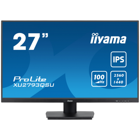 IIYAMA Monitor LED XU2793QSU-B7 27" IPS 2560 x 1440 @100Hz 16:9 300 cd/m²  1300:1 1ms HDMI DP USB Hub 3.2 Tilt