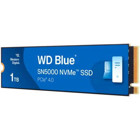 SSD WD Blue SN5000 1TB M.2 2280 PCIe Gen4 x4 NVMe TLC, Read/Write: 5150/4900 MBps, IOPS 730K/770K, TBW: 600