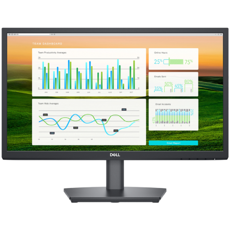 Monitor LED Dell E2225HS, 21.4", FHD (1920x1080), 16:9 75Hz, VA AG, 250 cd/m2, 3000:1, 178/178, 8ms/5ms, Speakers, HDMI, DP, VGA