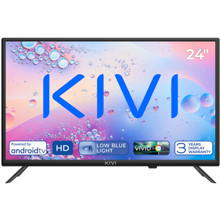 24", Black, HD Ready, Android TV 11, Black, 1366x768, 60 Hz, AV1, Sound 2x5W, 17 kWh/1000h, Energy E, WiFi5G, BT5.1, 3xHDMI, 2xU