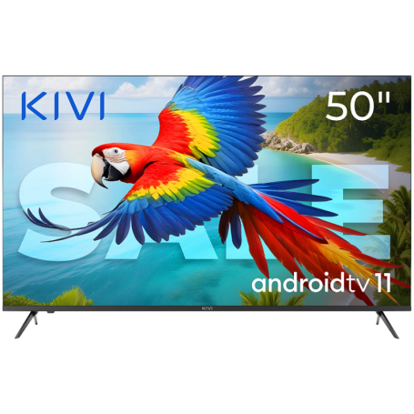 50", UHD, Android TV 11, Black, 60 Hz, AV1, Sound 2x12W, 65 kWh/1000h, Energy F, WiFi5G, BT5.1, 4xHDMI, 2xUSB, Blue Remote, 24 m