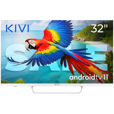 32", White, HD 2k, Android TV 11, Black, 1920x1080, 60 Hz, AV1, Sound 2x8W, 26 kWh/1000h, Energy E, WiFi5G, BT5.1, 3xHDMI, 2xUSB